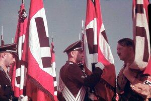 Nuremberg, 1938 (Adolf Hitler at the swearing-in of SS standard bearers at the Reich Party Con...jpg