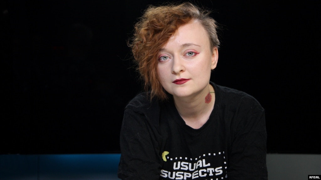 Feminist artist and activist Darya Serenko