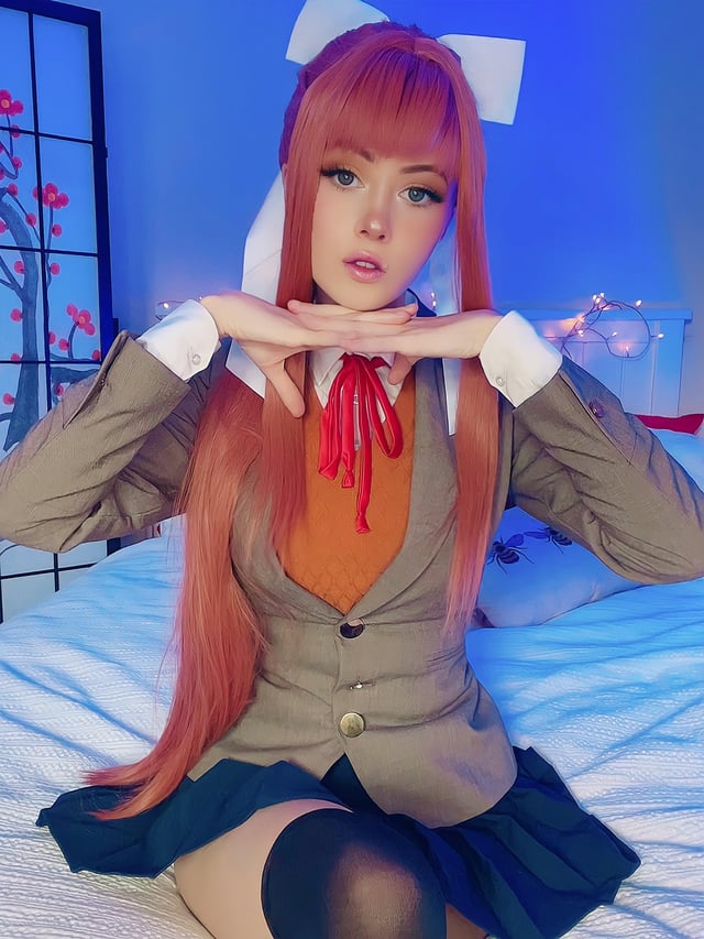 Hope it's okay to post my Monika cosplay here! : r/DDLC's okay to post my Monika cosplay here! : r/DDLC